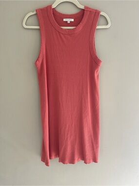 Z Supply Coral Ribbed Sleeveless Mini Dress